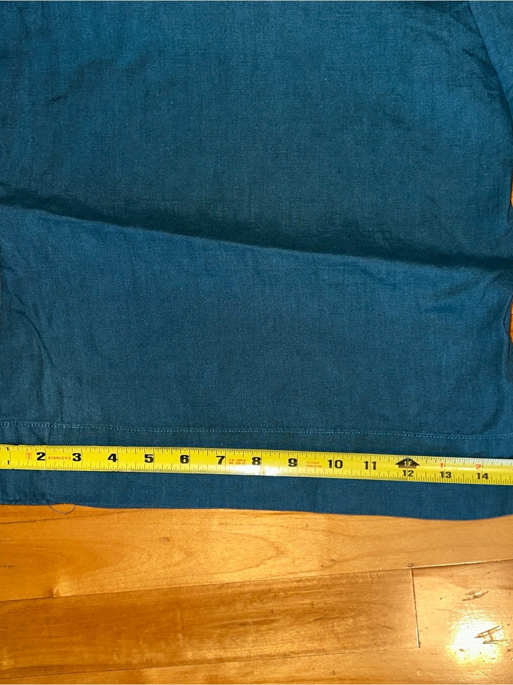 Athleta Playa Linen Wide Leg Crop Pants Womens 10 Teal Pleated High Rise 798591 - Picture 10 of 12